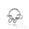 316L SURGICAL STEEL SNAKE SEPTUM HINGED SEGMENT HOOP RING